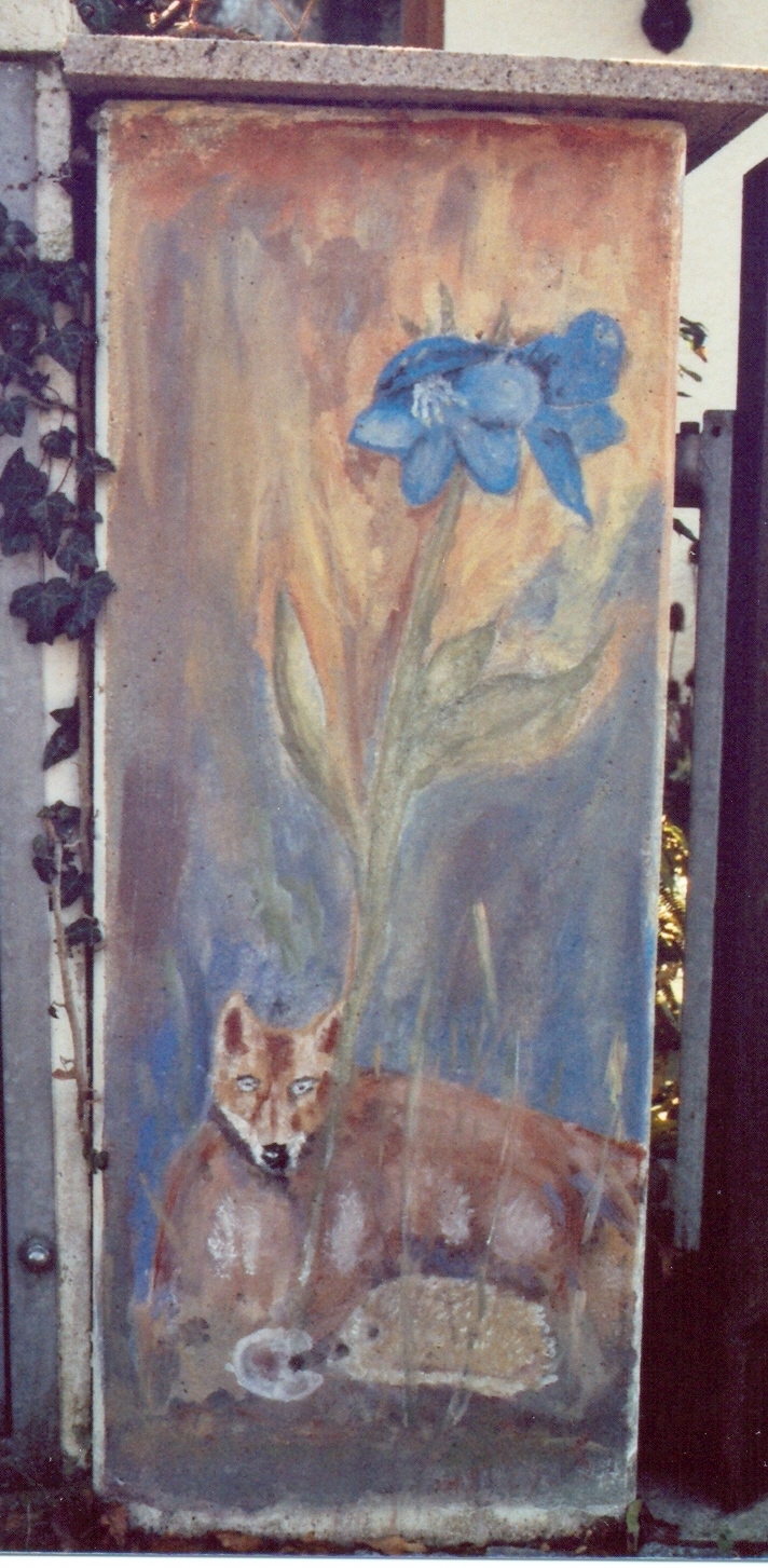 Blume,Fuchs und Igel
