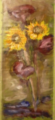 SONNENBLUME / Acryl auf Papier / 60 x 25 cm / 400 €
